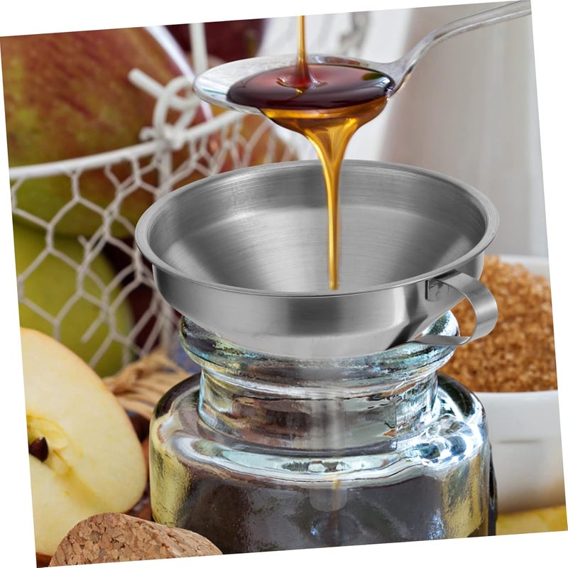 Stainless Steel Kitchen Ladle And Funnel Set For Oil Wine Transfer Cooking Bartending - Image 3